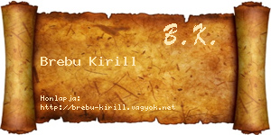 Brebu Kirill névjegykártya